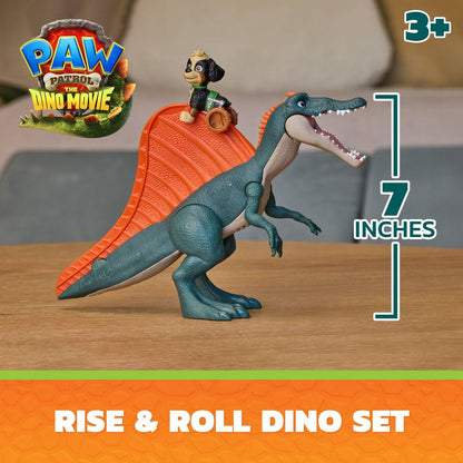 PAW Patrol: The Dino Movie, Rise & Roll Dino Set with Spinosaurus & Rex Figure