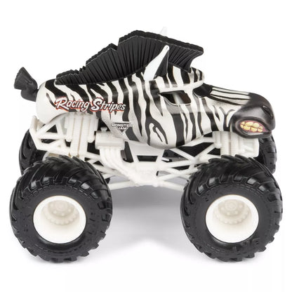 Monster Jam 2023 Official 1:64 Scale Diecast Truck 2-Pack Series Racing Stripes vs Rainbow Blast