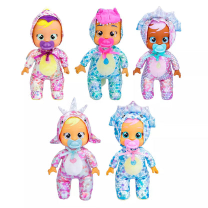 Cry Babies Tiny Cuddles Dinos Stella with Narwhal Dinosaur Themed Metallic Pajamas 9" Baby Doll