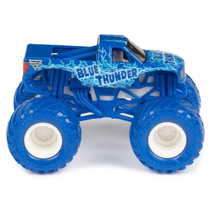 Monster Jam 2023 Official 1:64 Scale Diecast Truck 2-Pack Series Blue Thunder vs Full Charge
