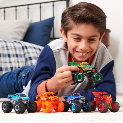 Monster Jam 2023 Official 1:64 Scale Diecast Truck 2-Pack Series Racing Stripes vs Rainbow Blast