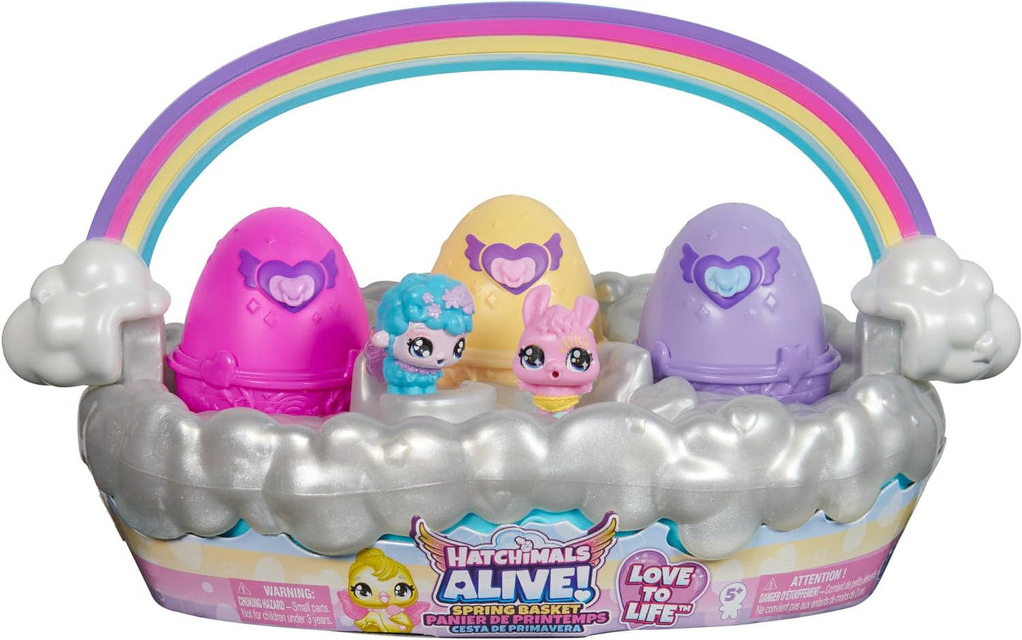 Hatchimals Alive, Spring Basket Toy with 6 Mini Figures, 3 Self-Hatching Eggs, Fun Gift and Easter Basket Stuffers for Ages 3 and up