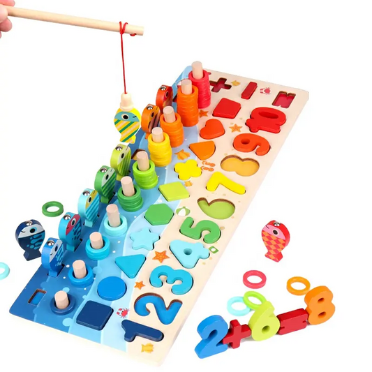 NAP Wooden Magnetic Fishing & Counting Puzzle | Montessori Toy