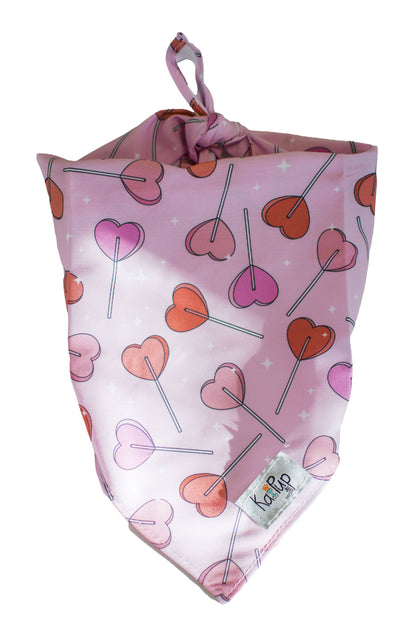 Kai Pup Limited Edition Valentines Bandanas - Heart Lollipops
