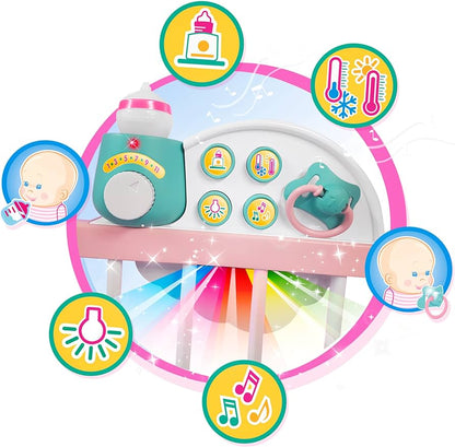 Nenuco Good Sleep Cradle with Baby Doll, Crib, and Accessories, 14" Doll