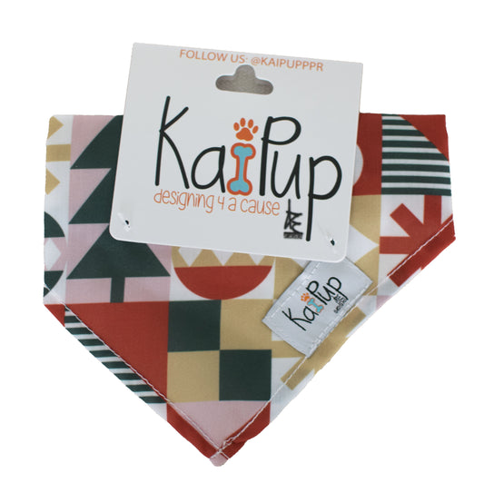 Kai Pup Limited Edition Christmas Bandanas - Geometric Christmas