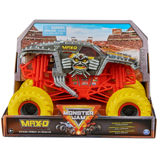 Monster Jam, Max-D 1:24 Scale Die-Cast Monster Truck, Girl and Boy Toys