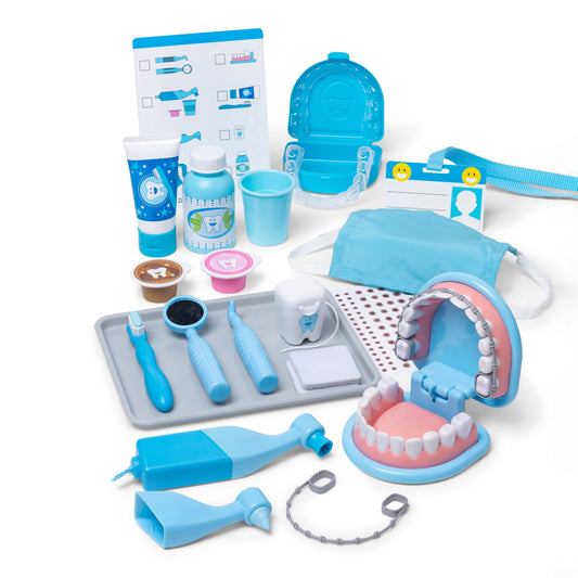Melissa & Doug Dentist Kit for Kids | Super Smile Dental Play Set (25 Pieces, Ages 3–6)