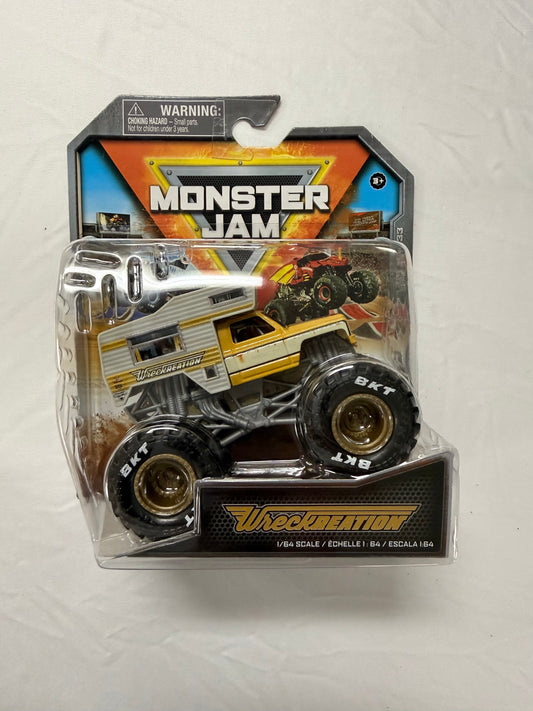 Toy truck in packaging with 'Monster Jam' branding on a white background