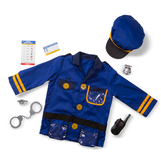 Melissa & Doug Police Officer Role Play Costume Set – Kids Dress-Up & Pretend Play