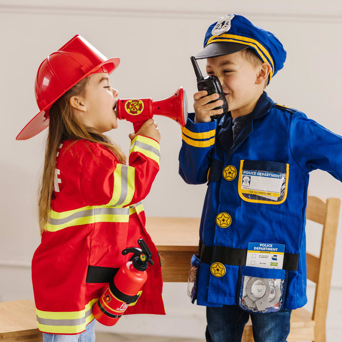 Melissa & Doug Fire Chief Role Play Costume Set – Kids Dress-Up & Pretend Play