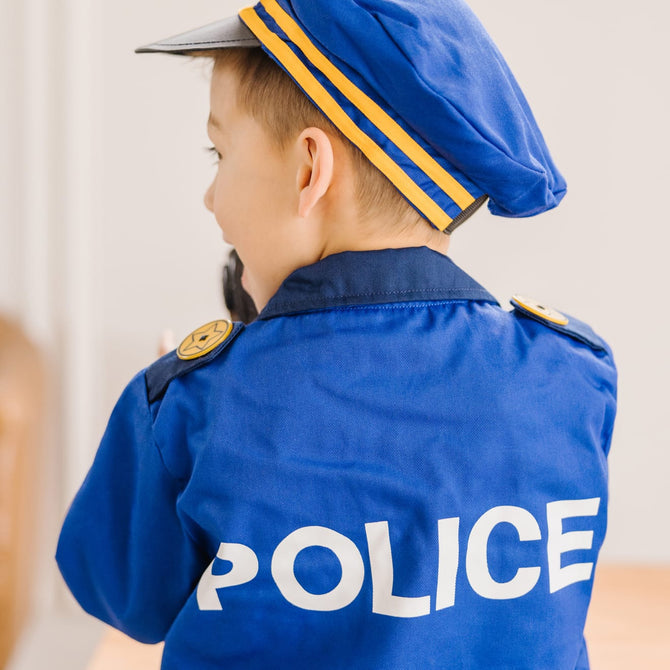 Melissa & Doug Police Officer Role Play Costume Set – Kids Dress-Up & Pretend Play