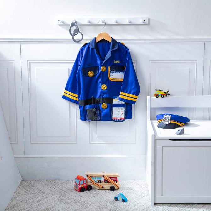 Melissa & Doug Police Officer Role Play Costume Set – Kids Dress-Up & Pretend Play