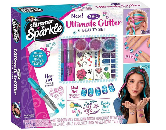 SHIMMER N SPARKLE GLITTER BEAUTY SET