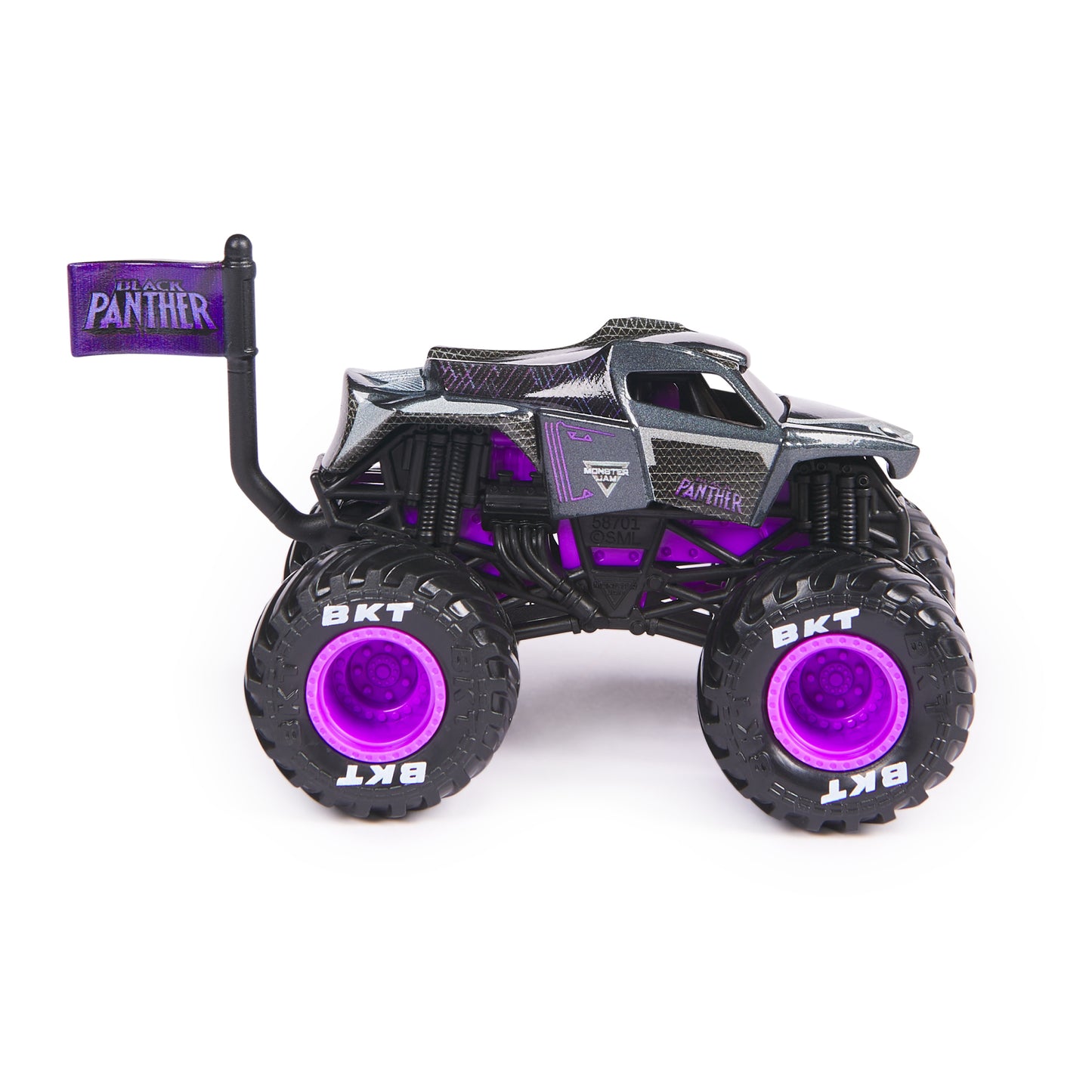 Monster Jam, Marvel Official Black Panther Monster Truck, Die-Cast Vehicle, 1:64 Scale, Super Hero Kids Toys for Boys Ages 3 and up