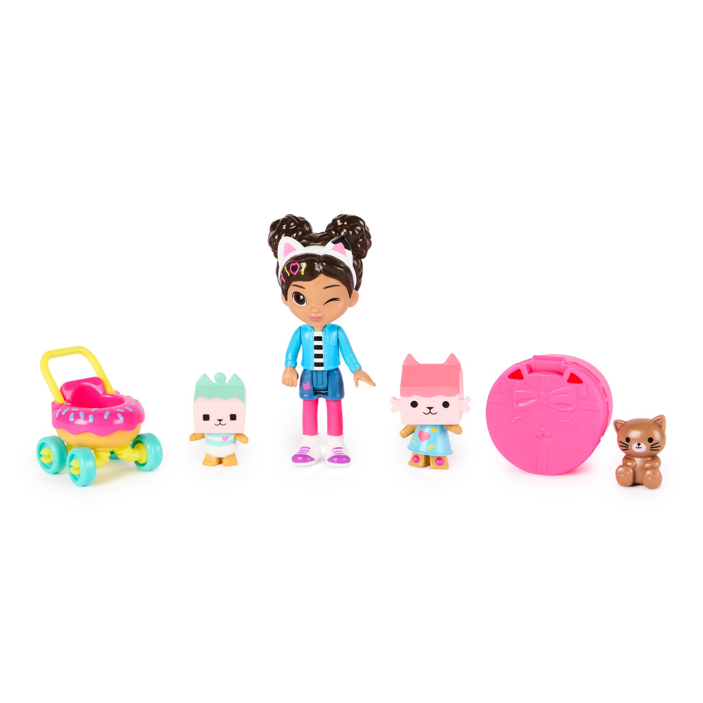 Gabby’s Dollhouse, Kitty Care Figure Set with Gabby, Baby Box, Baby Benny Box, Surprise Toys & Dollhouse Accessories, Kids Toys for Girls & Boys 3+