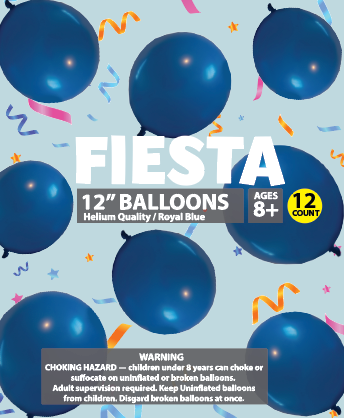 12" Blue Balloons