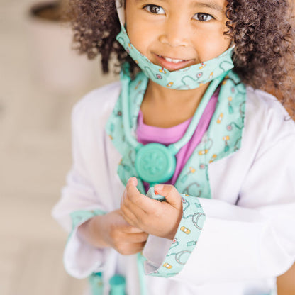 Melissa & Doug Doctor Costume Role Play Set – Kids Dress-Up & Pretend Play