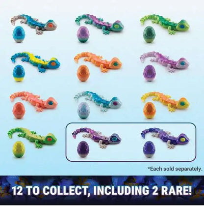 Crystalynx Gecko Surprise Figure 23cm | Collectible Articulated Fidget Toy | NAP Toy Shop