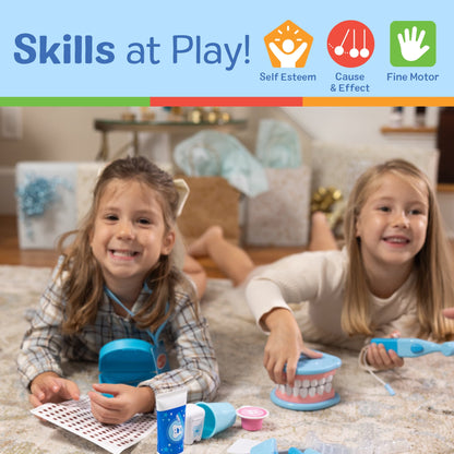 Melissa & Doug Dentist Kit for Kids | Super Smile Dental Play Set (25 Pieces, Ages 3–6)