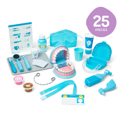 Melissa & Doug Dentist Kit for Kids | Super Smile Dental Play Set (25 Pieces, Ages 3–6)