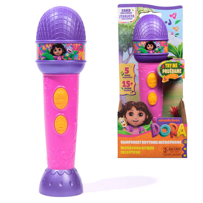 Dora the Explorer Rainforest Rhythms Microphone | Musical Toy for Kids