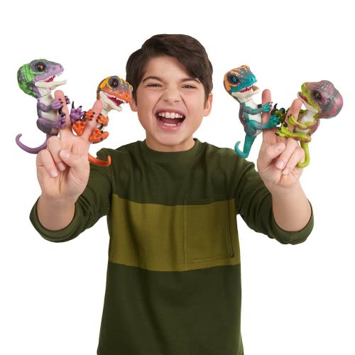 WowWee Fingerlings Untamed Dino Baby – Velociraptor Interactive Toy