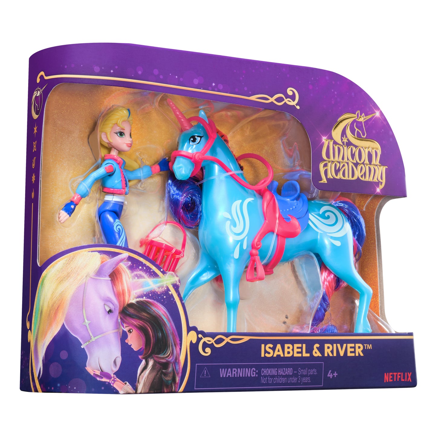 Unicorn Academy, Isabel & River Set with 2 Riding Accessories & Hair Styling Tool, Dolls & Unicorn Toys for Girls Ages 4 and up