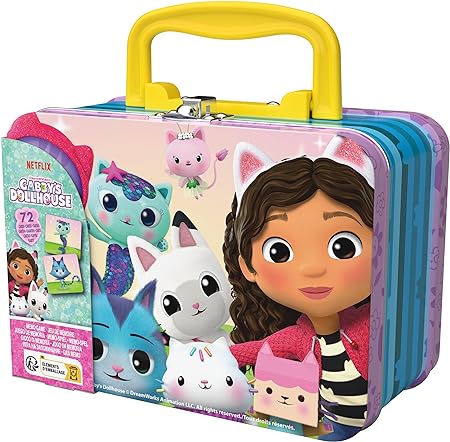 Spin Master Games Gabby's Dollhouse Memo Game - Classic Memory Game in Practical Metal Case for the Popular Series on Netflix, for Children from 3 Years