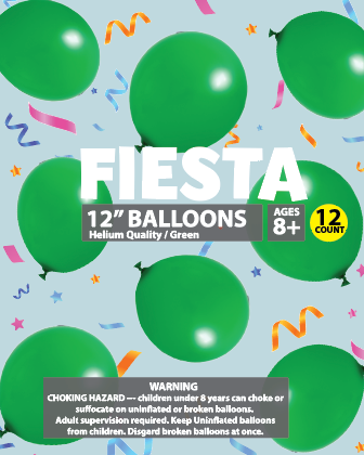 12" Green Balloons