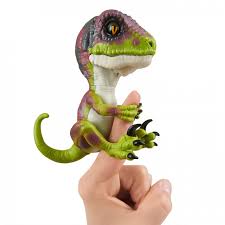WowWee Fingerlings Untamed Dino Baby – Velociraptor Interactive Toy