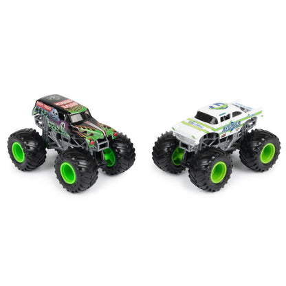 Monster Jam, Official Grave Digger Vs. Avenger Die-Cast Monster Trucks, 1:64 Scale, Kids Toys for Boys Ages 3 and up