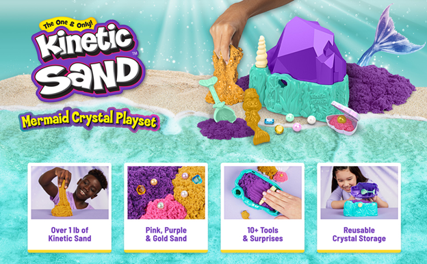 Kinetic Sand Mermaid Crystal Playset