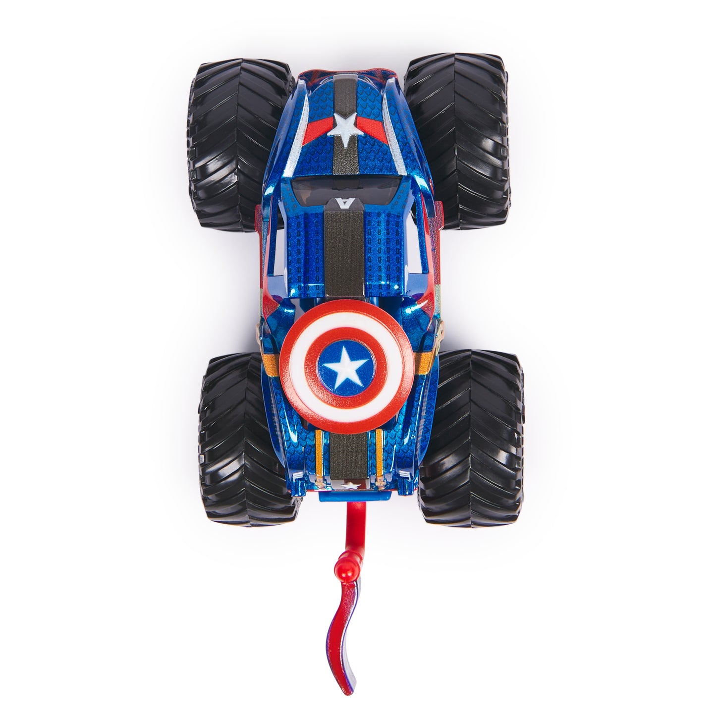 Monster Jam, Marvel Official Captain America Monster Truck, Die-Cast Vehicle, 1:64 Scale, Super Hero Kids Toys for Boys Ages 3 and up