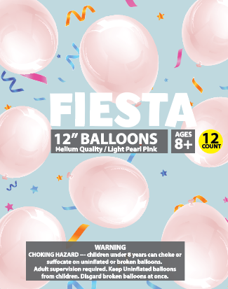 12" Light Pink Pearl Balloons