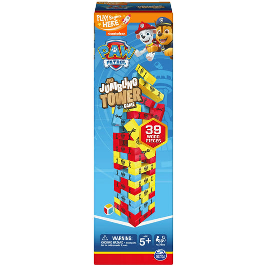 PAW Patrol Jumbling Tower Game, for Families and Kids Ages 5 and up