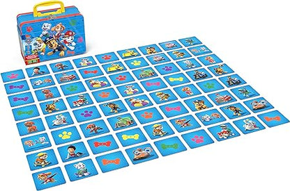 Spin Master Games Paw Patrol Memo Game - Classic Memory Game in the Design of the Popular Preschool Series Paw Patrol in Metal Case, for Children from 3 Years