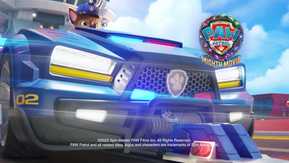 Paw Patrol: The Mighty Movie, Chase’s Mighty Transforming Cruiser with Mighty Pups Action Figure, Lights and Sounds, Kids Toys for Boys & Girls 3+