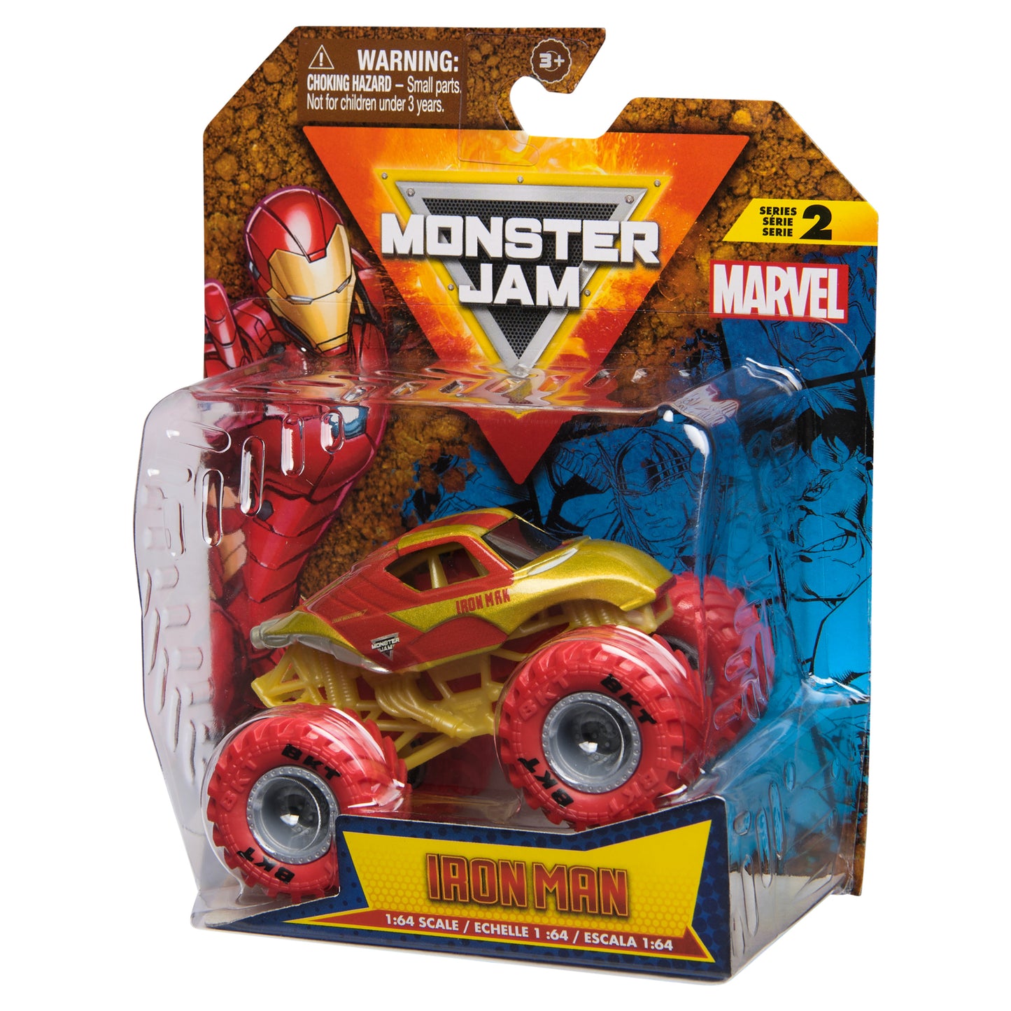 Monster Jam, Marvel Official Iron Man Monster Truck, Die-Cast Vehicle, 1:64 Scale, Super Hero Kids Toys for Boys Ages 3 and up