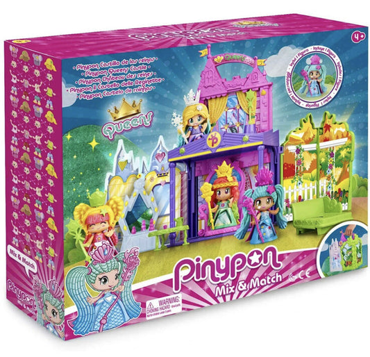 Pinypon Queens Castle Playset with 2 Queen Figures and Dragon