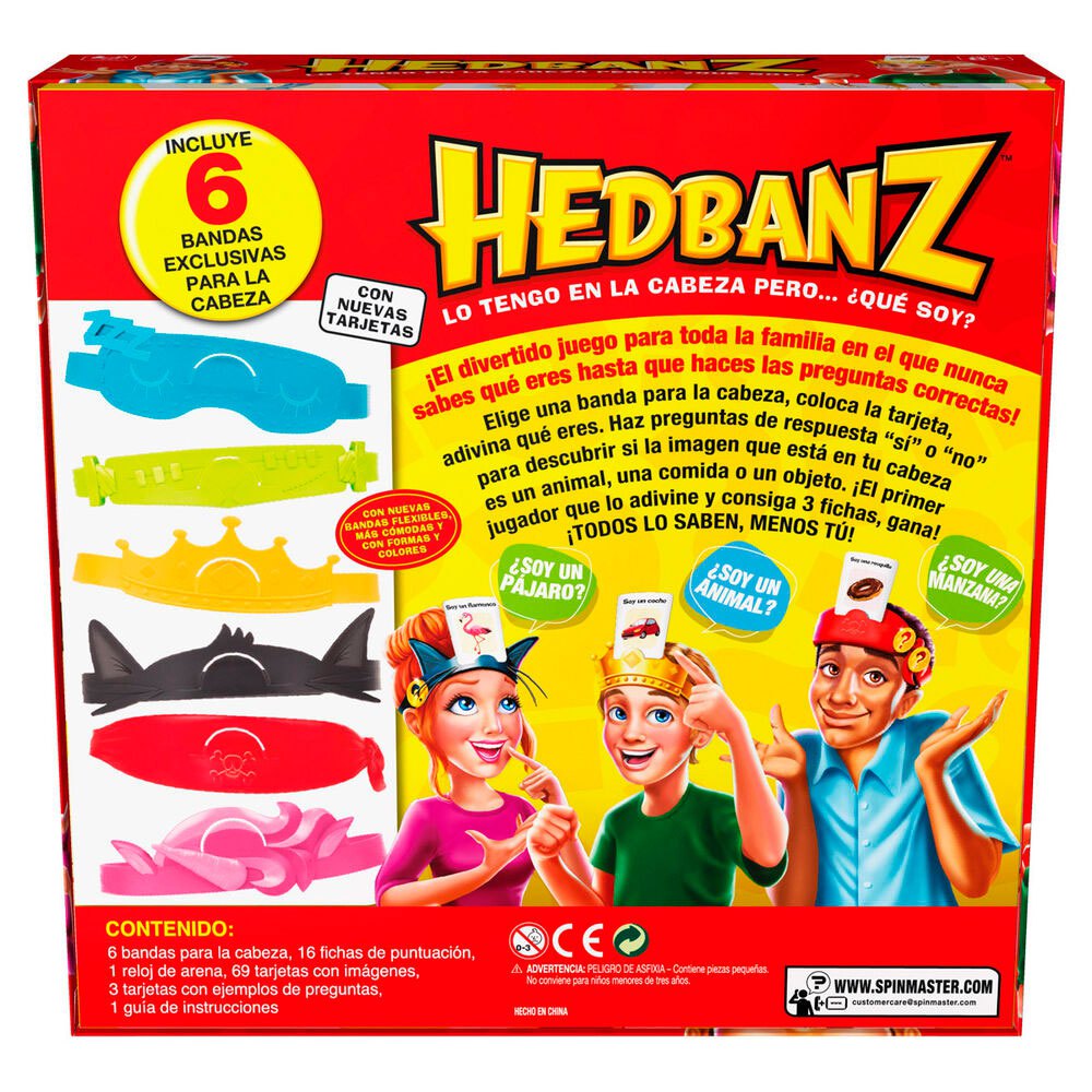 Juego Mesa Hedbanz Español / Hedbanz Picture Guessing Game for Kids and Families