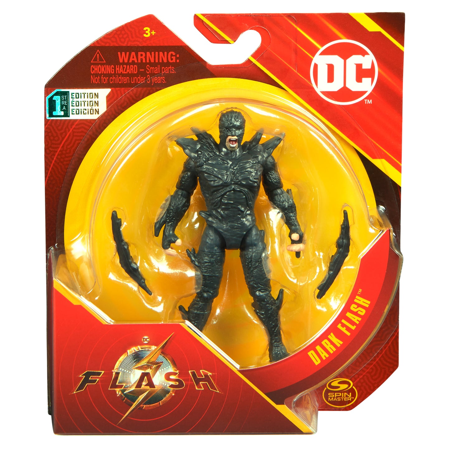 DC Comics, Dark Flash Action Figure and 2 Accessories, 4-inch, The Flash Movie Collectible, Kids Toys for Boys and Girls Ages 3 and up