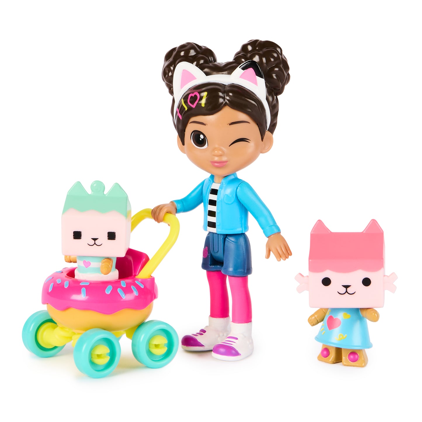 Gabby’s Dollhouse, Kitty Care Figure Set with Gabby, Baby Box, Baby Benny Box, Surprise Toys & Dollhouse Accessories, Kids Toys for Girls & Boys 3+