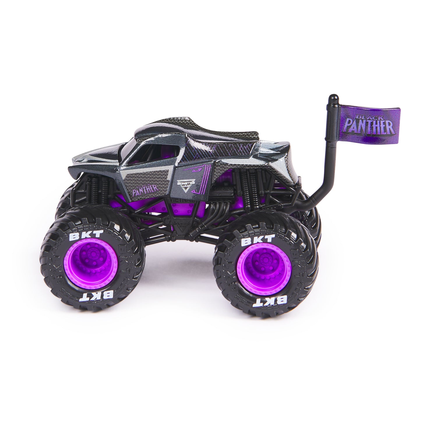 Monster Jam, Marvel Official Black Panther Monster Truck, Die-Cast Vehicle, 1:64 Scale, Super Hero Kids Toys for Boys Ages 3 and up