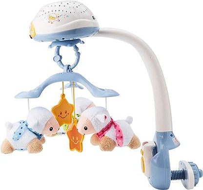 VTech - Móvil Proyector Cuenta Ovejitas, Juguete de Cuna para Bebé, Más de 70 Nanas, Canciones, Sonidos y Frases, Incluye Mando a Distancia (3480-503322), Multicolor, 0 - 24 meses