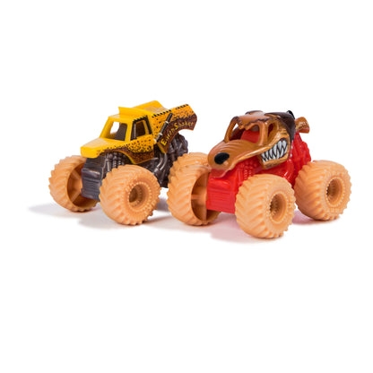 Monster Jam, Mini Launchers Set, Includes Monster Mutt and Earth Shaker 1:87 Scale Die-Cast Monster Trucks, Kids Toys for Boys Ages 3 4 5 6+