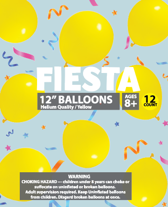 12" Yellow Balloons