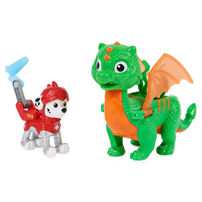 Paw Patrol Rescue Knights Hero Pups - Marshall : Pup Figure and Dragon Ages 3 and UP