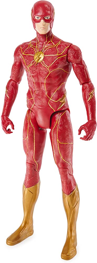 DC Comics, The Flash Action Figure, 12-inch The Flash Movie Collectible, Kids Toys for Boys and Girls Ages 3 and up