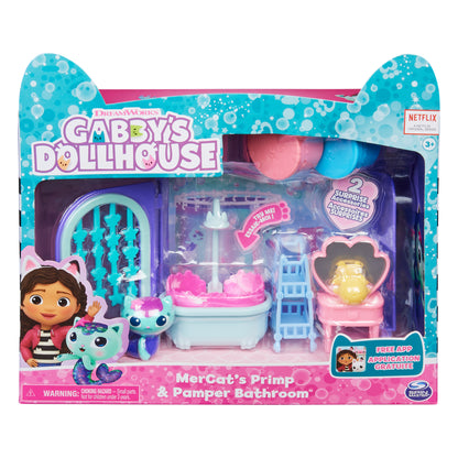 Gabby’s Dollhouse, MerCat’s Primp and Pamper Bathroom Playset for Dollhouse